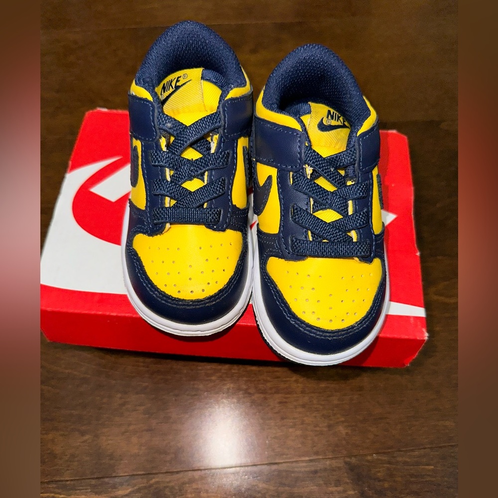 Toddler Nike Dunk Low
Michigan Colors size 5C